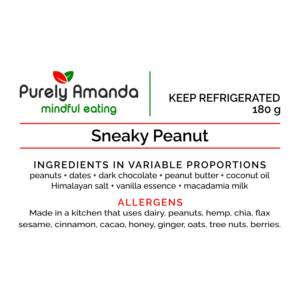 label sneaky peanut health bar