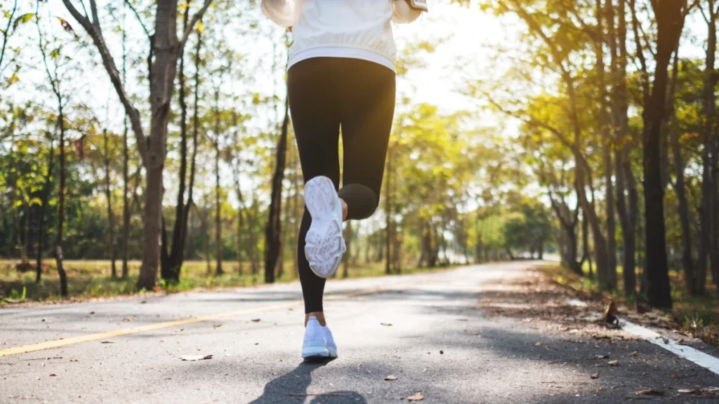 healthy woman jogging
